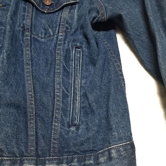 VINTAGE Levi's 506 Mid Wash Denim Trucker Jacket L - Picture 4 of 13